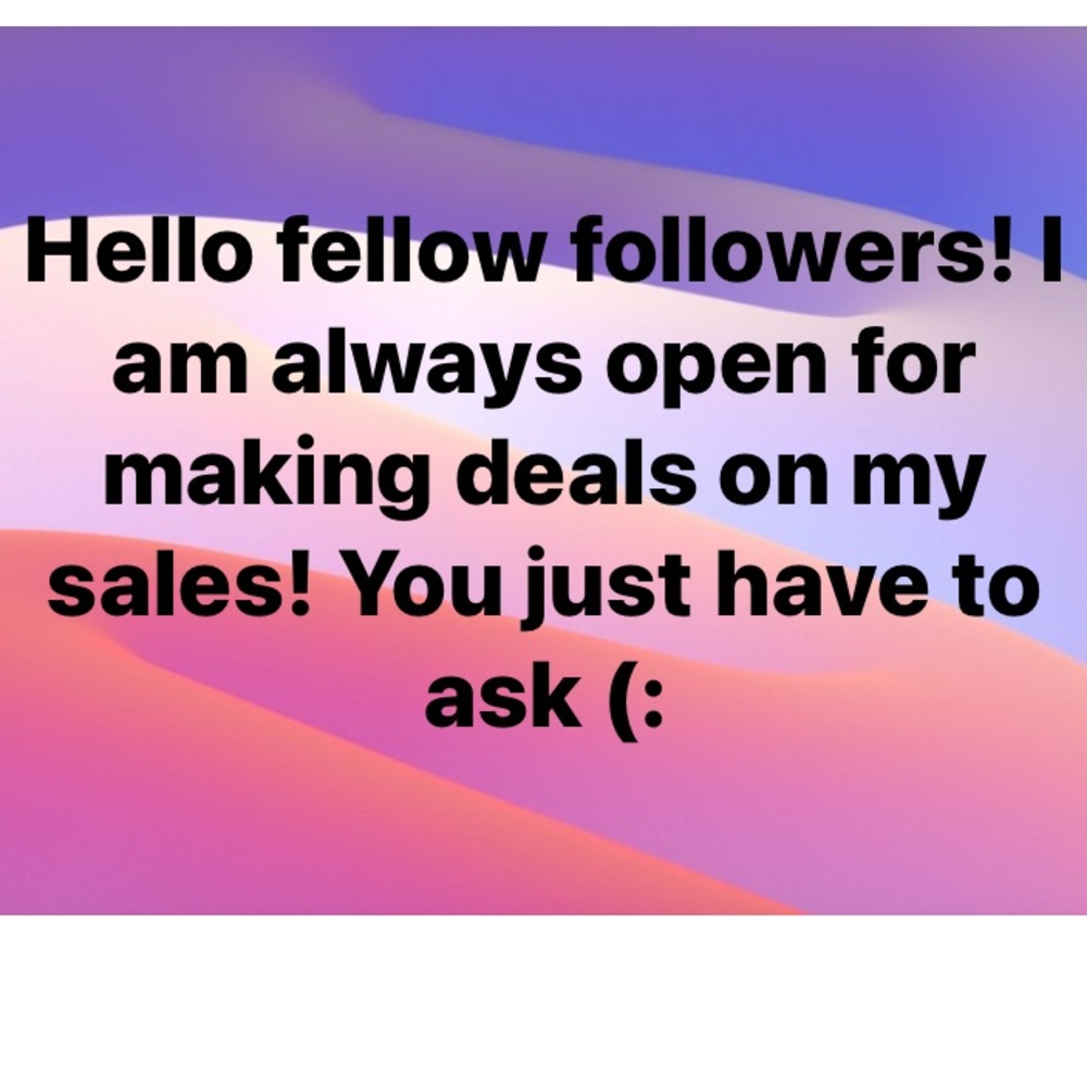 Make me some offers!